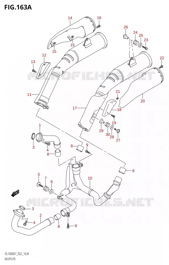 GELUIDDEMPER Suzuki MOTO 1000 V-STROM 2007  DL1000K7(E2)