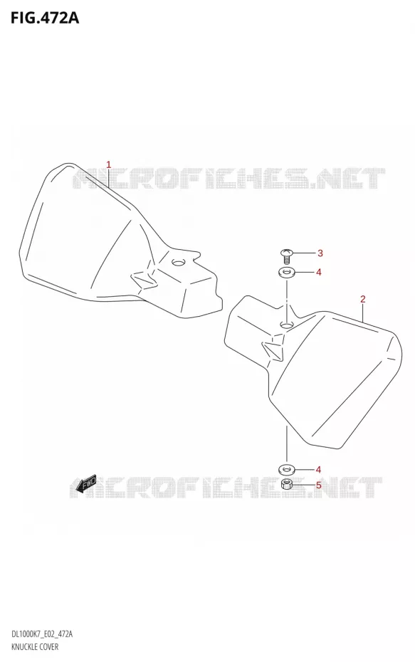 KNUCKLE COVERS Suzuki MOTO 1000 V-STROM 2007  DL1000K7(E2)
