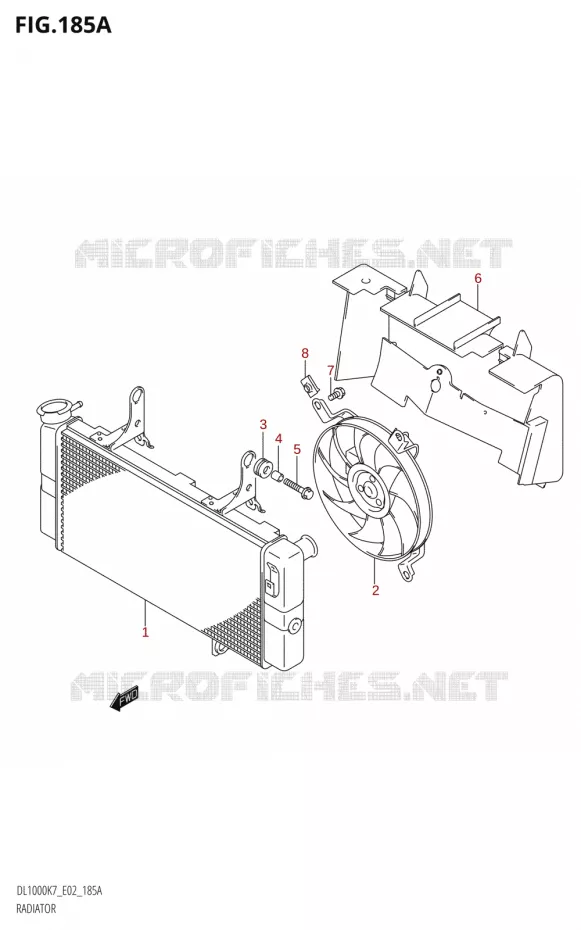 RADIATOR Suzuki MOTO 1000 V-STROM 2008  DL1000 K8 (E02,E19,E24)