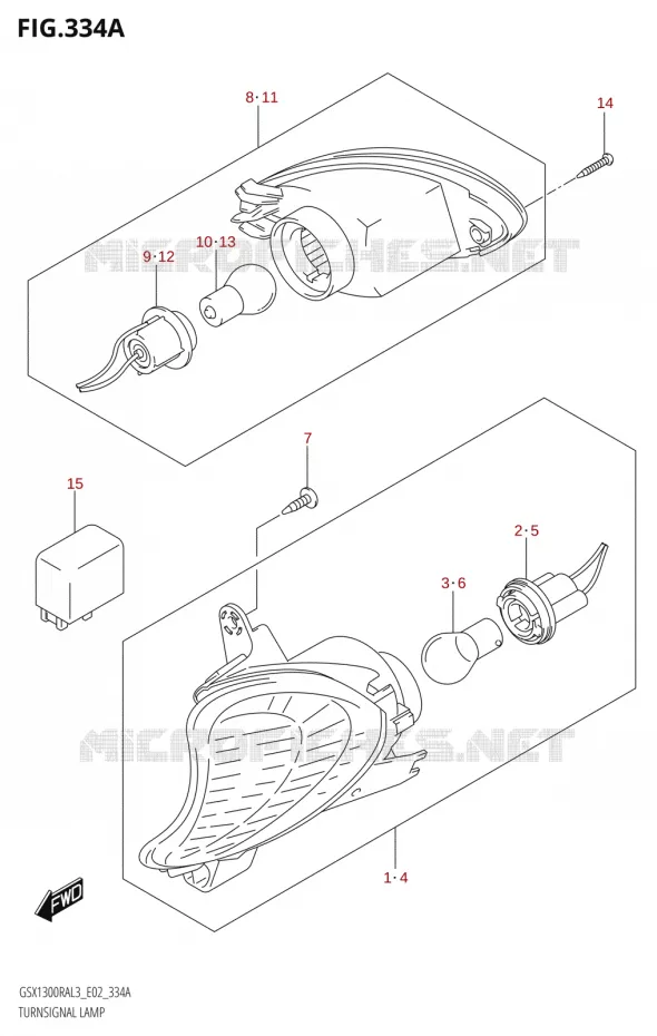 INDICATOREN Suzuki MOTO 1300 HAYABUSA 2013  GSX1300RA L3 (E02)