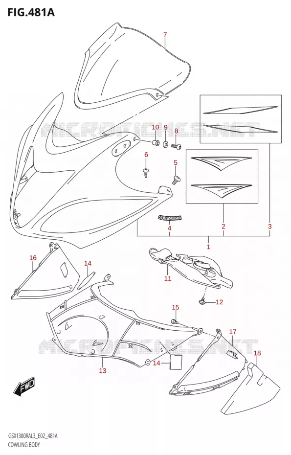 KUIP Suzuki MOTO 1300 HAYABUSA 2013  GSX1300RA L3 (E02)