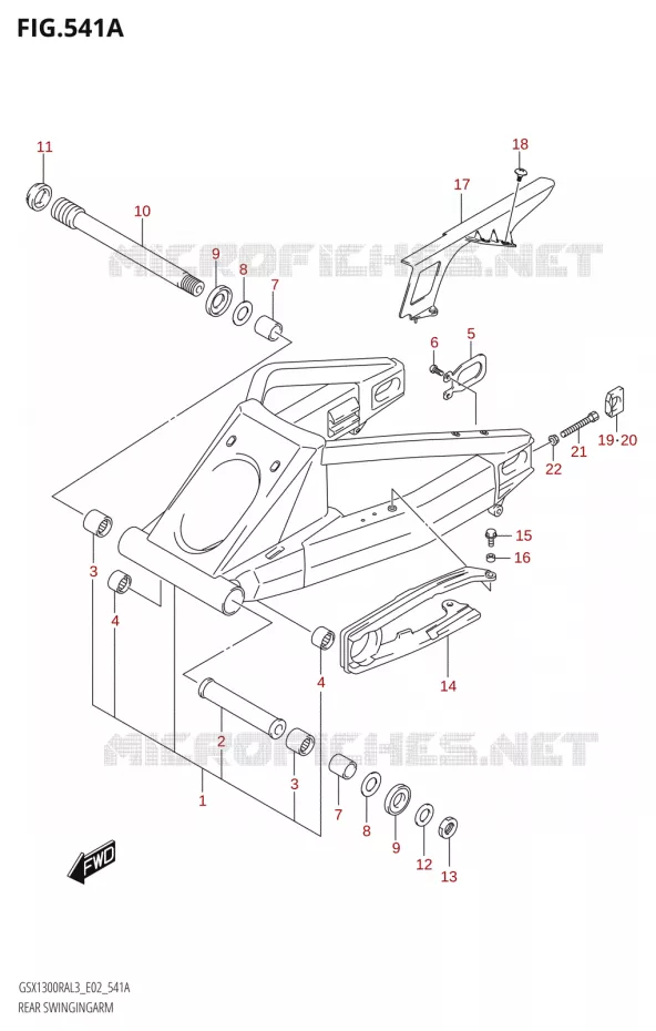 SWINGARM Suzuki MOTO 1300 HAYABUSA 2013  GSX1300RA L3 (E19)