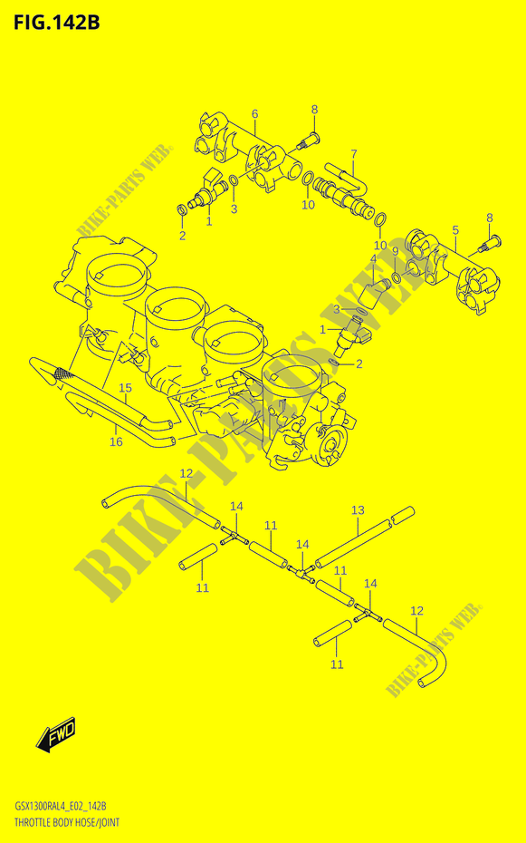 GASKLEPHUIS SLANG / JOINTT (GSX1300RA:L4:E19) voor Suzuki HAYABUSA 1300 2014