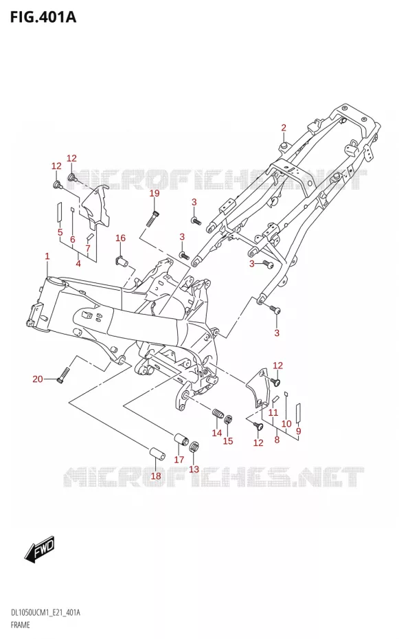 FRAME Suzuki MOTO 1050 V-STROM 2021  DL1050UC  M1