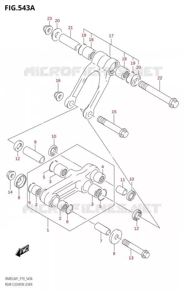 SCHOKBREKER AANEENSCHAKELING Suzuki MOTO 85 RM 2021  RM85L M1 (E19)