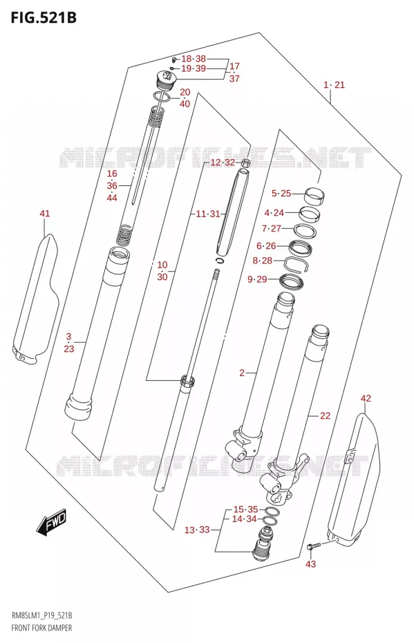 VOORVORK Suzuki MOTO 85 RM 2021  RM85L M1 (E19)