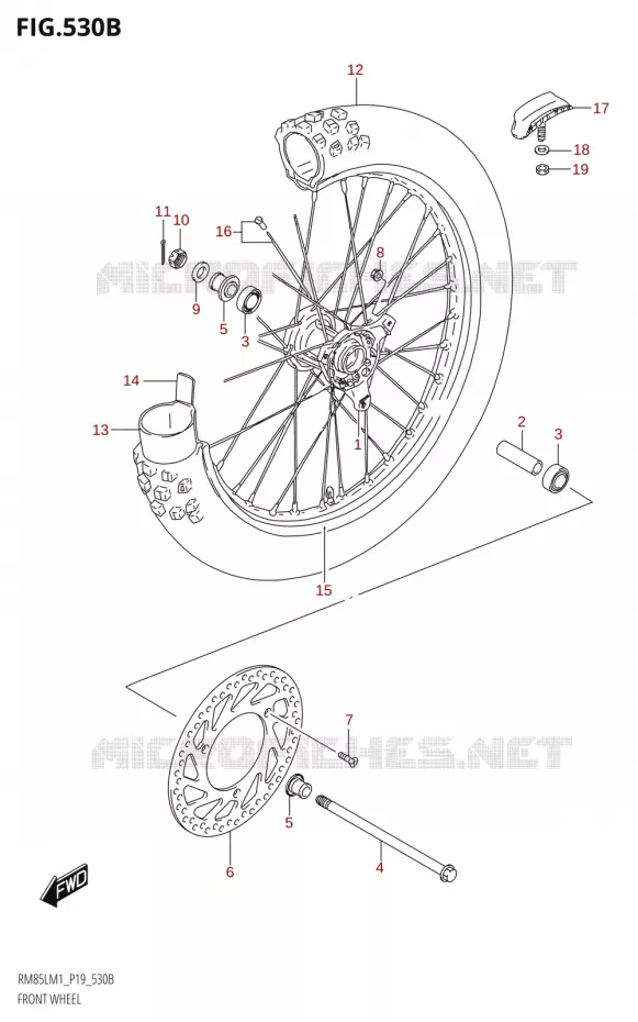 VOORWIEL Suzuki MOTO 85 RM 2021  RM85L M1 (E19)