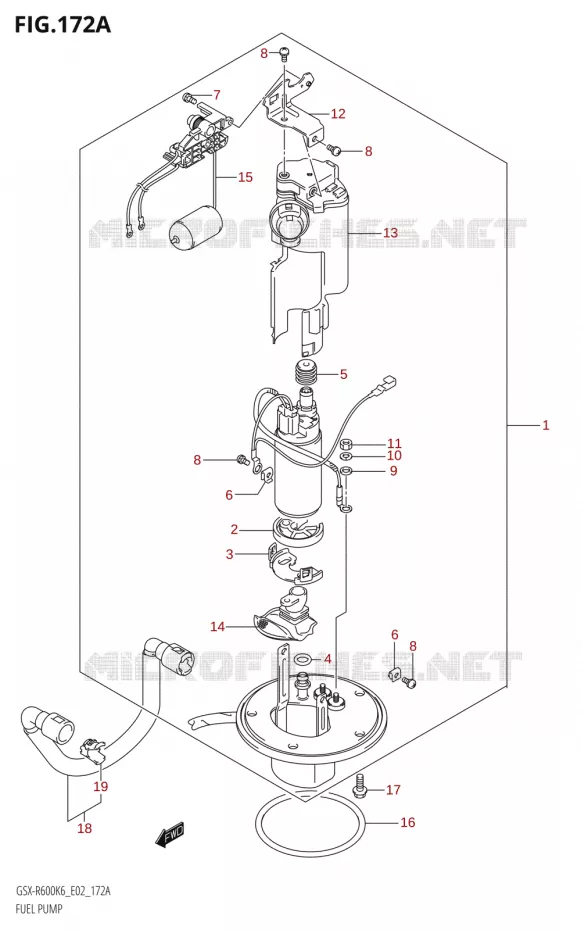BENZINE POMP Suzuki MOTO 600 GSX-R 2006  GSX-R600 K6 (E02,E19)