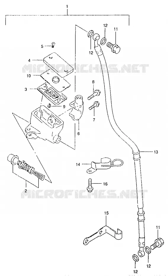 FRONT HOOFDREMCILINDER Suzuki MOTO 125 MARAUDER 1998  GZ125UW(W/X/Y)
