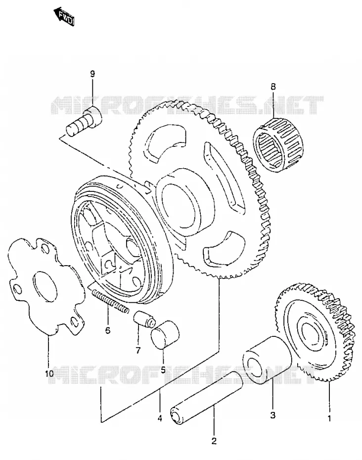 STARTMOTOR CLUTCH Suzuki MOTO 125 MARAUDER 1998  GZ125UW(W/X/Y)