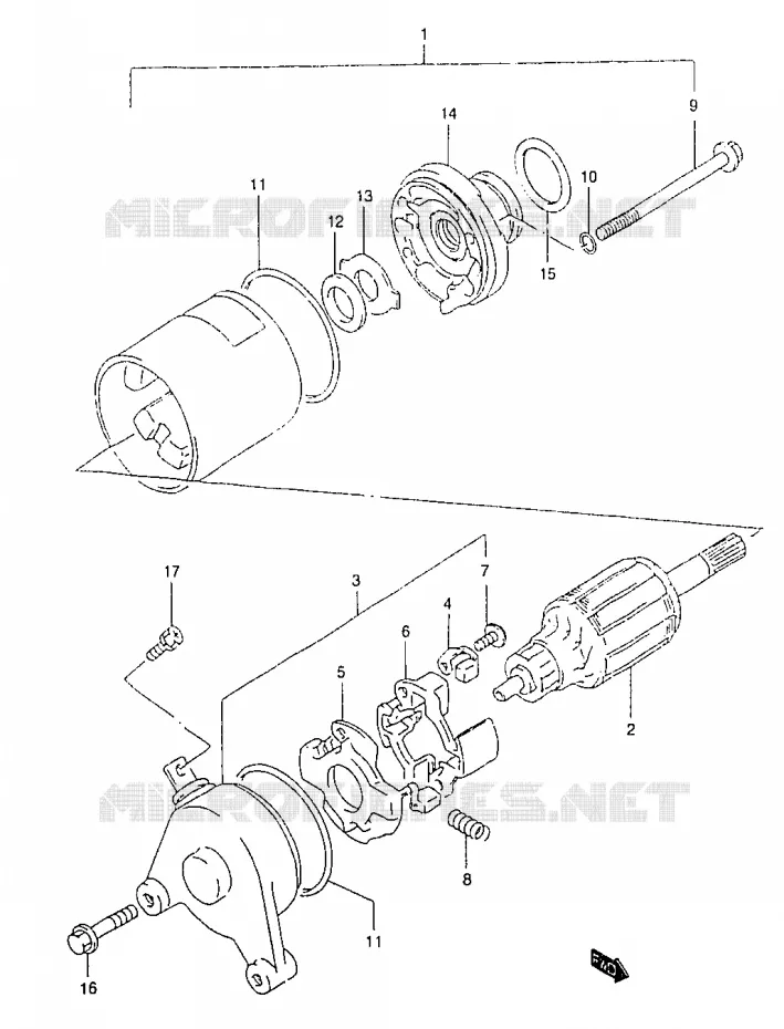 STARTMOTOR Suzuki MOTO 125 MARAUDER 1998  GZ125W(W/X/Y)