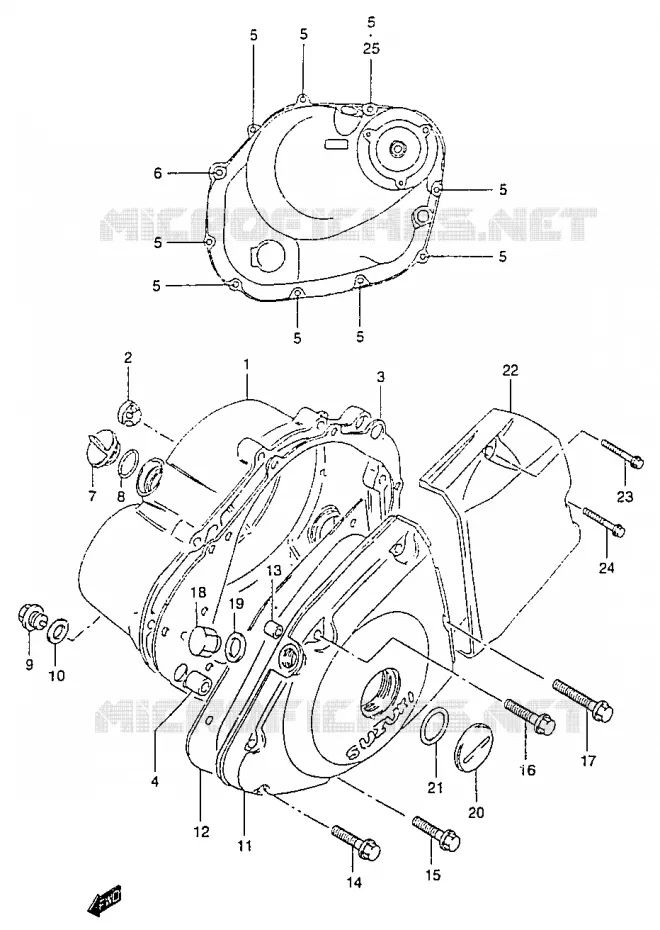 CASING Suzuki MOTO 125 MARAUDER 2000  GZ125CY(W/X/Y)