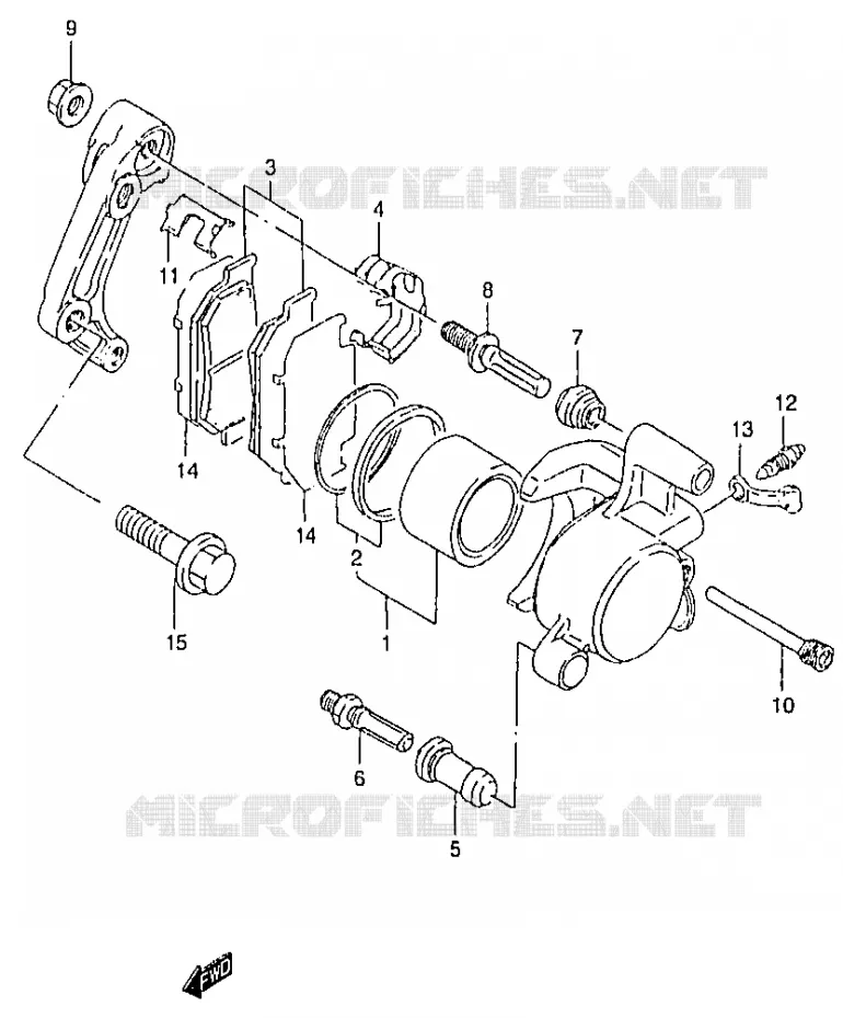 FRONT CALIPER Suzuki MOTO 125 MARAUDER 2000  GZ125CY(W/X/Y)