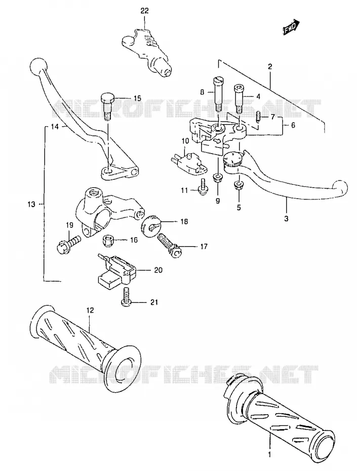 HANDGRIPS - LEVERS Suzuki MOTO 125 MARAUDER 2000  GZ125Y(W/X/Y)