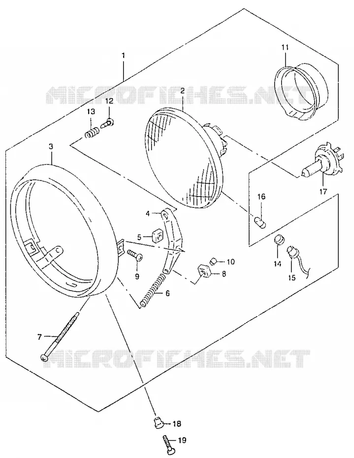 KOPLAMP Suzuki MOTO 125 MARAUDER 2000  GZ125CY(W/X/Y)