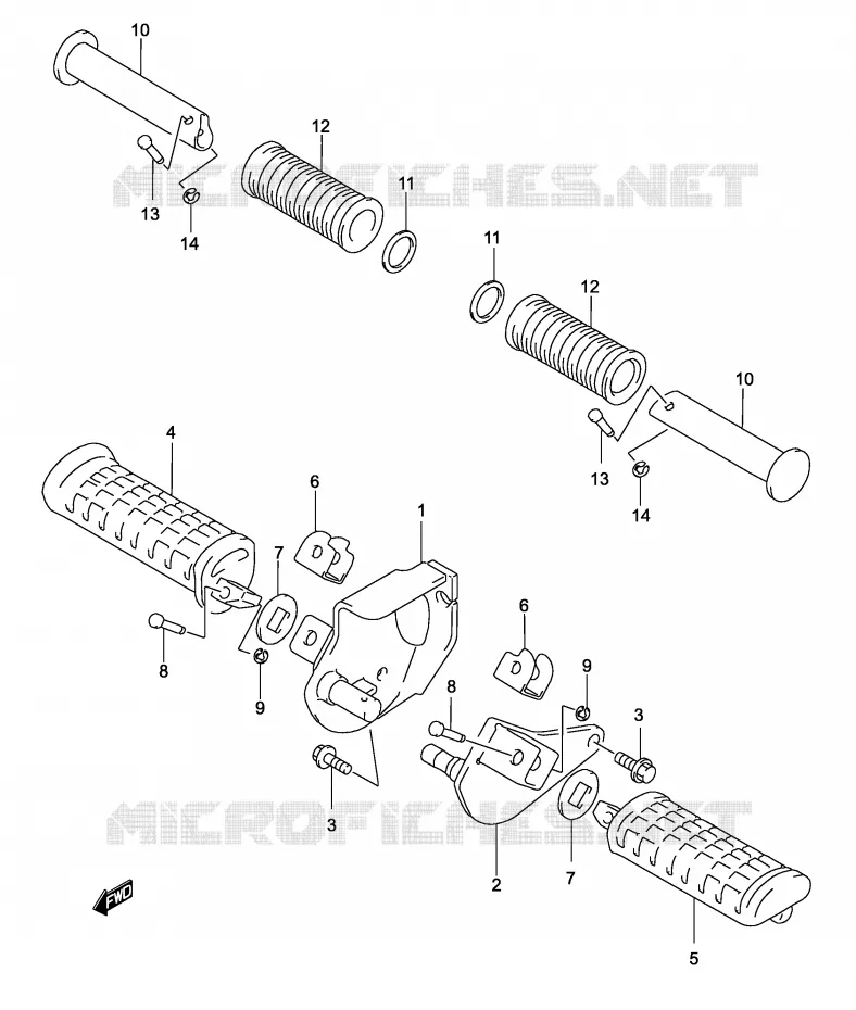 FOOTREST Suzuki MOTO 125 MARAUDER 2002  GZ125K2(P19)