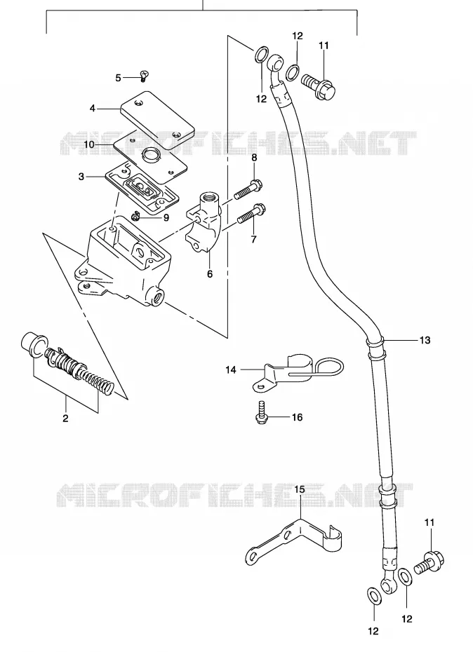 FRONT HOOFDREMCILINDER Suzuki MOTO 125 MARAUDER 2002  GZ125K2(P4)