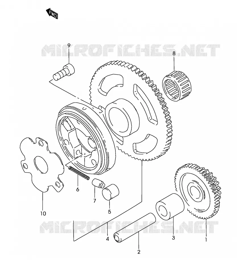 STARTMOTOR CLUTCH Suzuki MOTO 125 MARAUDER 2002  GZ125K2(P19)