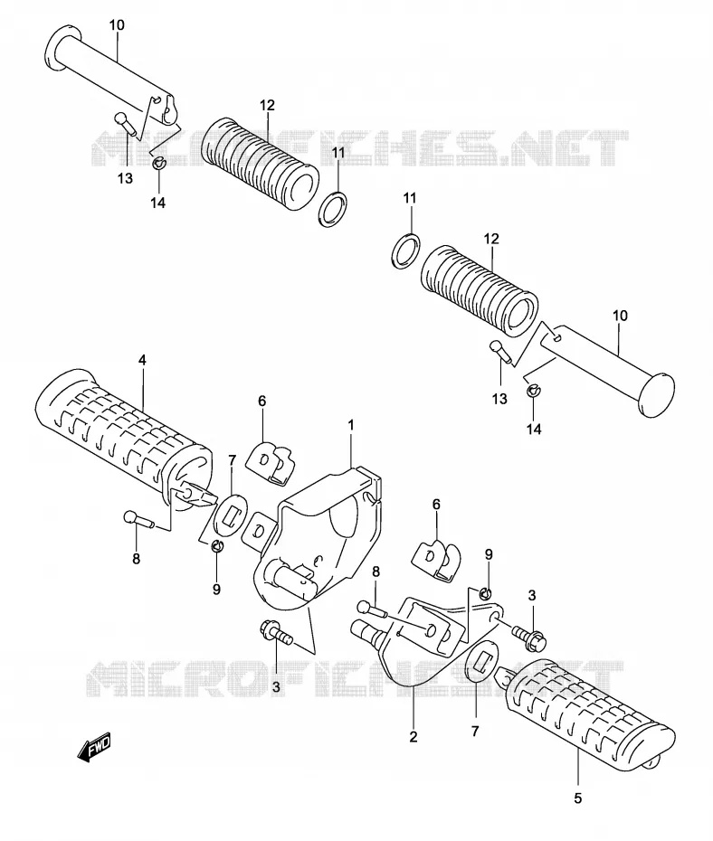 FOOTREST Suzuki MOTO 125 MARAUDER 2003  GZ125UK3(P19)