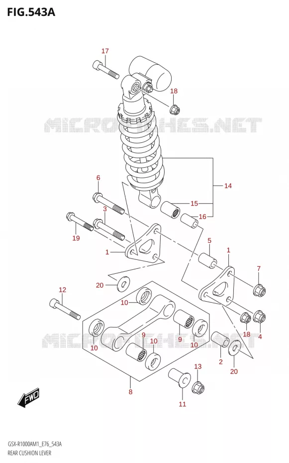 SCHOKBREKER AANEENSCHAKELINGA,GSX-R1000ZA) Suzuki MOTO 1000 GSX-R 2021  GSX-R1000RA M1 /​ GSX-R1000RZA M1 ( E76 ECE2 E17,22,39 )