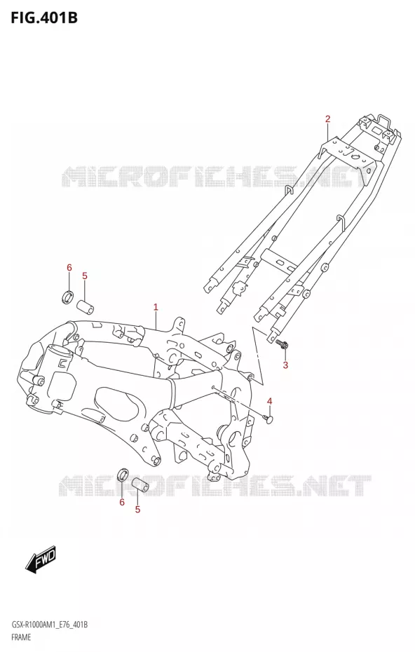 FRAME (GSX-R1000RA,GSX-R1000RZA) Suzuki MOTO 1000 GSX-R 2021  GSX-R1000RA M1 /​ GSX-R1000RZA M1 ( E76 ECE2 E17,22,39 )