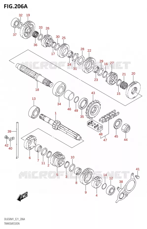 TRANSMISSION Suzuki MOTO 650 V-STROM 2021  DL650A M1
