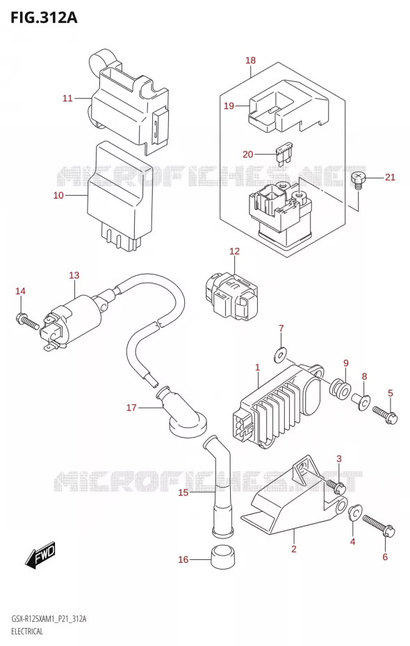 ELEKTRISCH Suzuki MOTO 125 GSX-R 2021  GSX-R125XA M1 (P21)