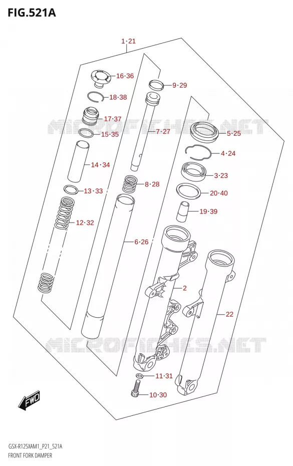 VOORVORK Suzuki MOTO 125 GSX-R 2021  GSX-R125XA M1 (P21)