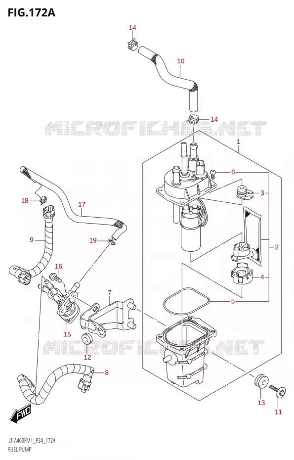 BENZINE POMP Suzuki QUAD 400 KINGQUAD 2021  LT-A400F M1 (P24)