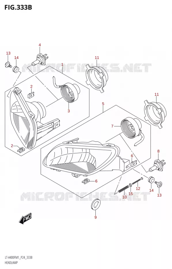 KOPLAMP Suzuki QUAD 400 KINGQUAD 2021  LT-A400F M1 (P24)