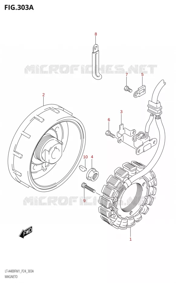 ONTSTEKING Suzuki QUAD 400 KINGQUAD 2021  LT-A400F M1 (P24)