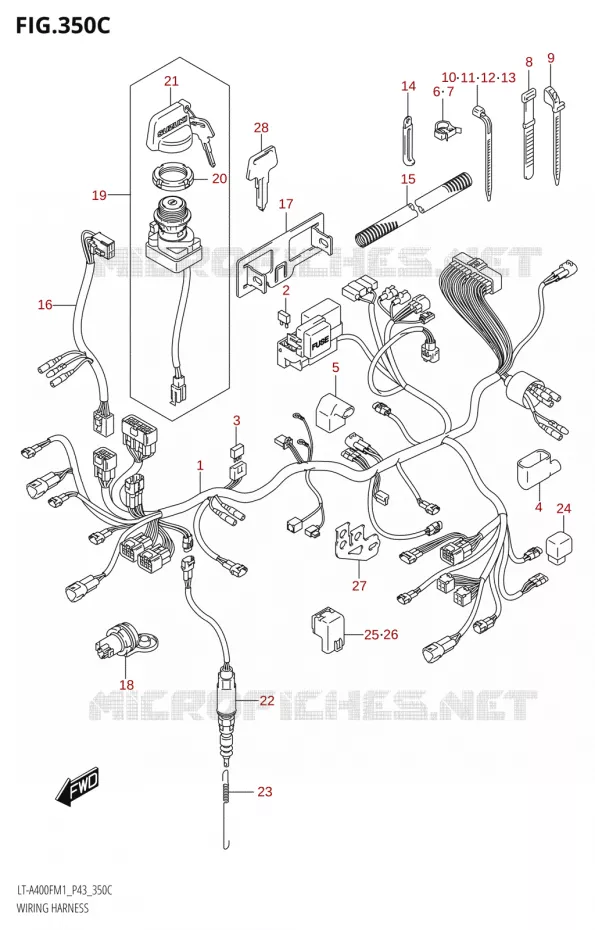 BEDRADING Suzuki QUAD 400 KINGQUAD 2021  LT-A400F M1 (P43)