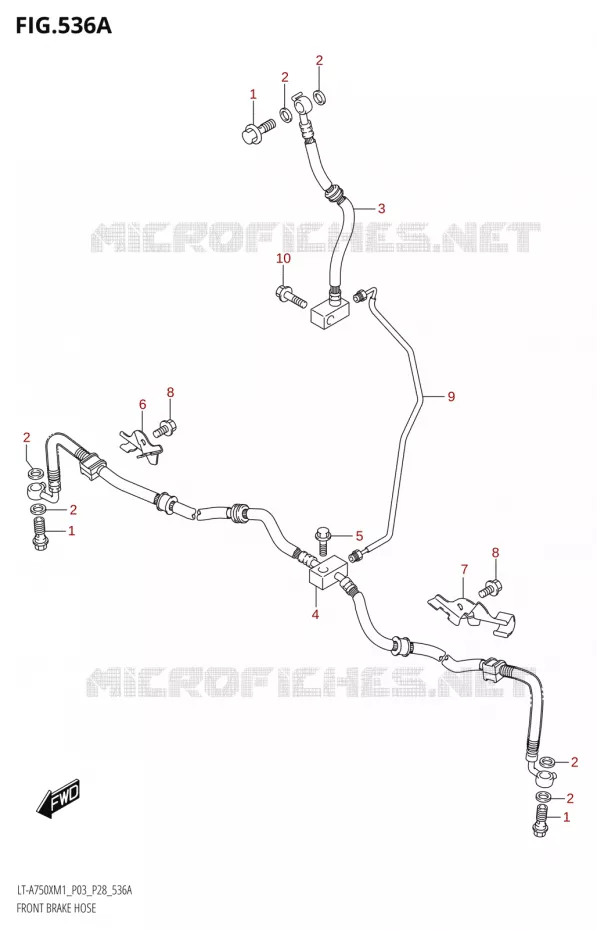 FRONT REMSLANG Suzuki QUAD 750 KINGQUAD 2021  LT-A750X M1 (P28)
