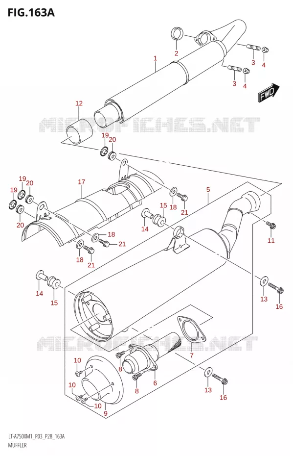 GELUIDDEMPER Suzuki QUAD 750 KINGQUAD 2021  LT-A750X M1 (P28)