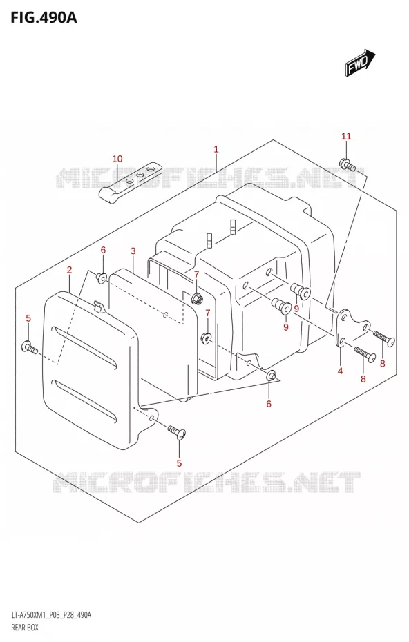 GEREEDSCHAPSKIST Suzuki QUAD 750 KINGQUAD 2021  LT-A750X M1 (P28)