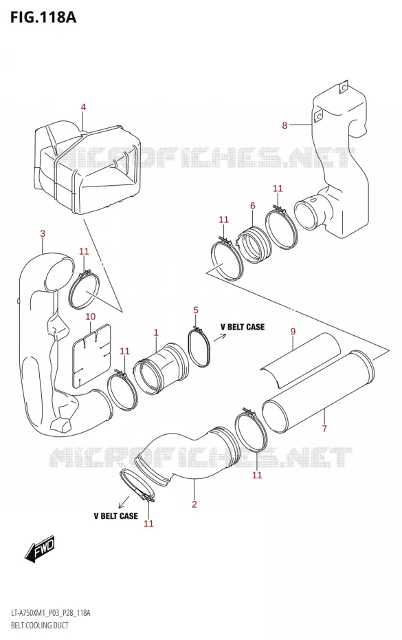 LUCHTKANAALRIEM Suzuki QUAD 750 KINGQUAD 2021  LT-A750X M1 (P28)