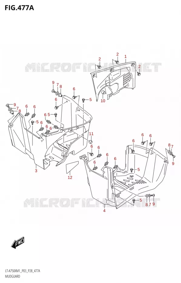 SPATBORD Suzuki QUAD 750 KINGQUAD 2021  LT-A750X M1 (P33)
