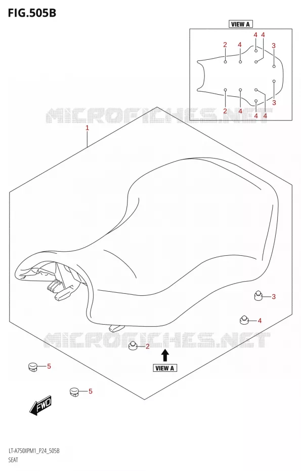 SEAT Suzuki QUAD 750 KINGQUAD 2021  LT-A750XP / XPZ M1 (P24)