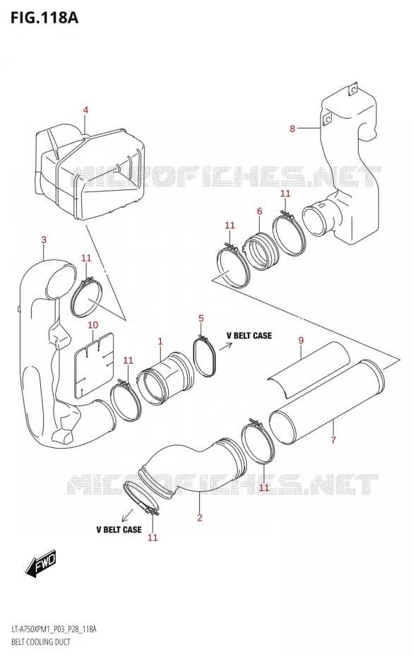 LUCHTKANAALRIEM Suzuki QUAD 750 KINGQUAD 2021  LT-A750XP / XPZ M1 (P28)