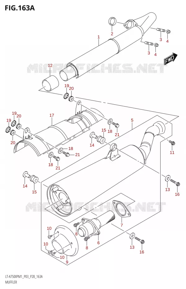 GELUIDDEMPER Suzuki QUAD 750 KINGQUAD 2021  LT-A750XP / XPZ M1 (P33)