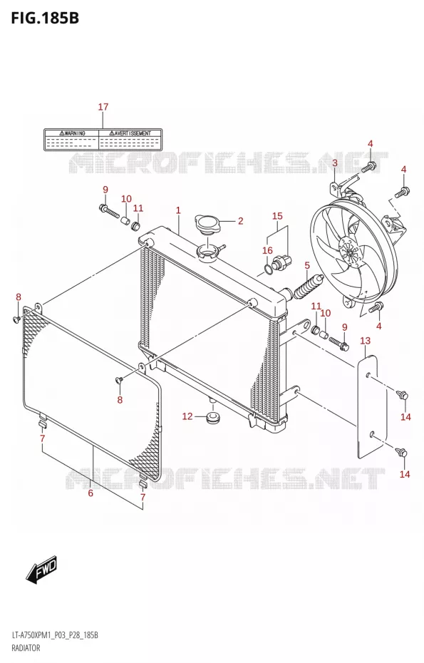 RADIATOR (P28) Suzuki QUAD 750 KINGQUAD 2021  LT-A750XP / XPZ M1 (P33)