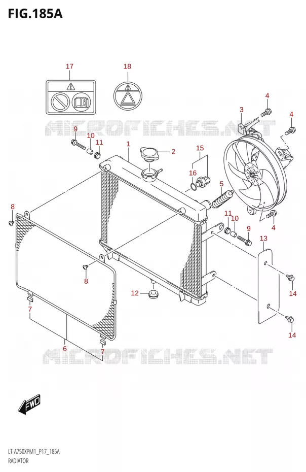 RADIATOR Suzuki QUAD 750 KINGQUAD 2021  LT-A750XP / XPZ M1 (P17)