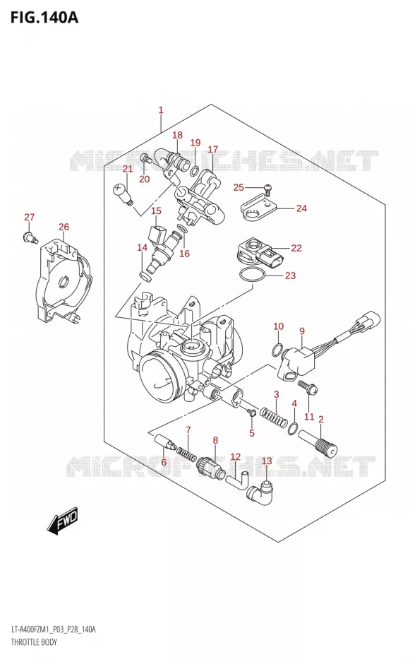 GASKLEPHUIS Suzuki QUAD 400 KINGQUAD 2021  LT-A400FZ M1 (P28)