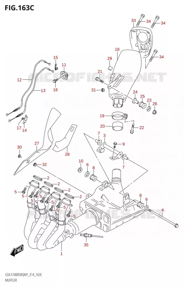 GELUIDDEMPER Suzuki MOTO 1000 KATANA 2021  GSX-S1000SRQ M1 (E14)