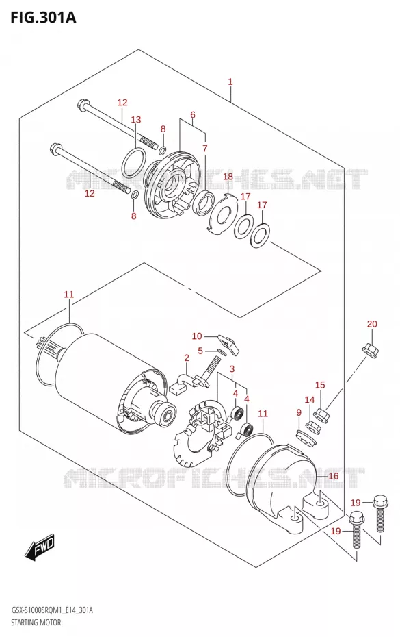 STARTMOTOR Suzuki MOTO 1000 KATANA 2021  GSX-S1000SRQ M1 (E14)