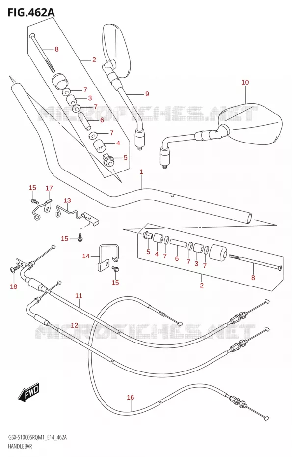 STUUR Suzuki MOTO 1000 KATANA 2021  GSX-S1000SRQ M1 (E14)