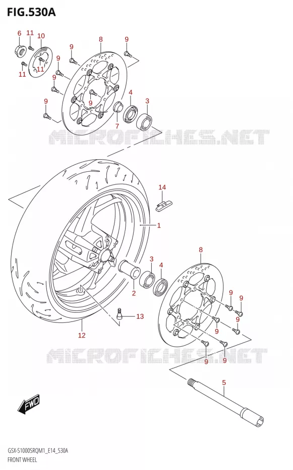 VOORWIEL Suzuki MOTO 1000 KATANA 2021  GSX-S1000SRQ M1 (E14)