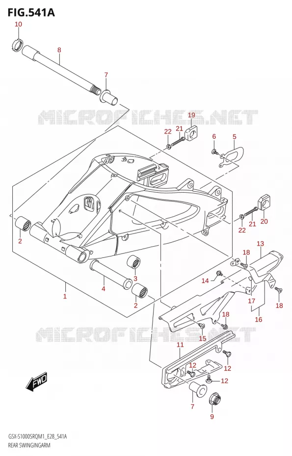 SWINGARM Suzuki MOTO 1000 KATANA 2021  GSX-S1000SRQ M1 (E28 E33)