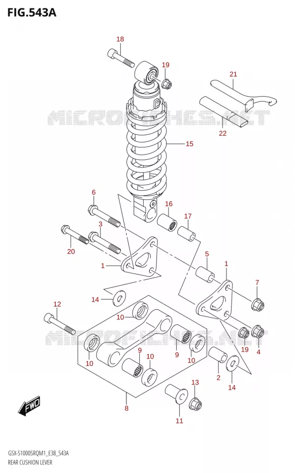 SCHOKBREKER AANEENSCHAKELING Suzuki MOTO 1000 KATANA 2021  GSX-S1000SRQ M1 (E38)