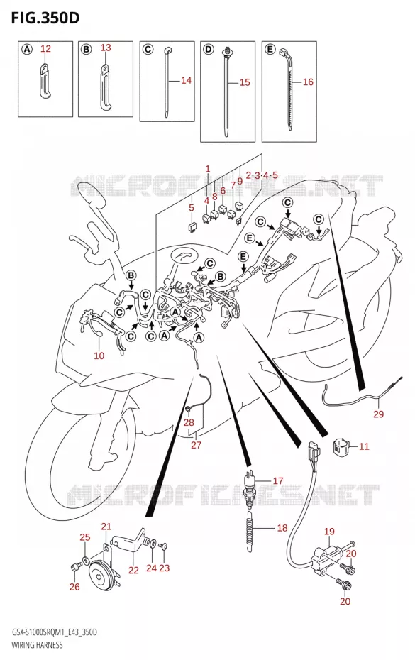 BEDRADING Suzuki MOTO 1000 KATANA 2021  GSX-S1000SRQ M1 (E43)